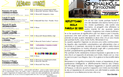 Calendario liturgico e giornalino parrocchiale 28 aprile – 5 maggio 2024