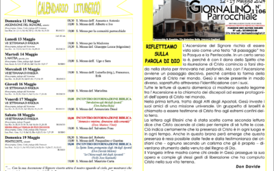 Calendario liturgico e giornalino parrocchiale 12-19 Maggio 2024