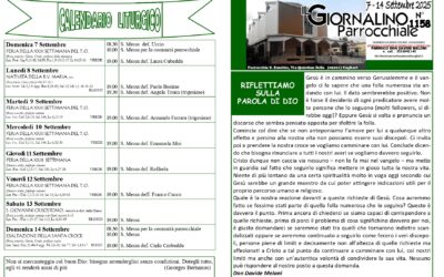 Giornalino parrocchiale e calendario liturgico 7-14 settembre 2025