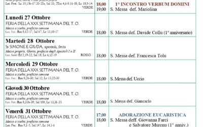 Calendario liturgico e giornalino parrocchiale 26 ottobre – 2 novembre 2025